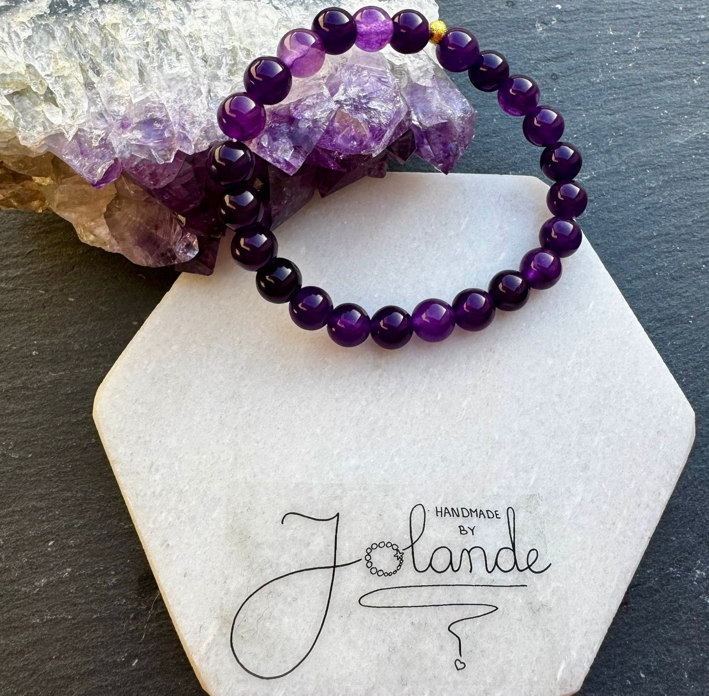 Edelsteen armband - Amethist