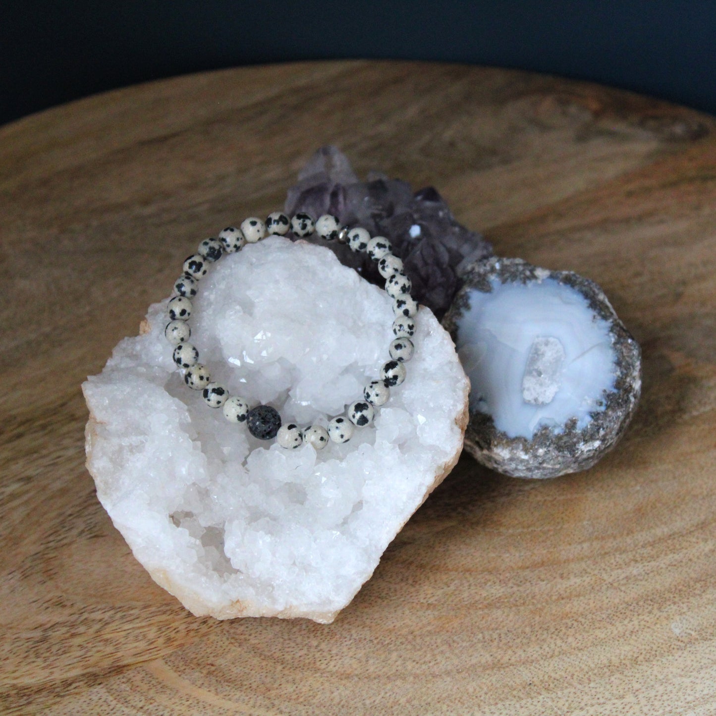 Diffuser armband - Dalmatiër jaspis