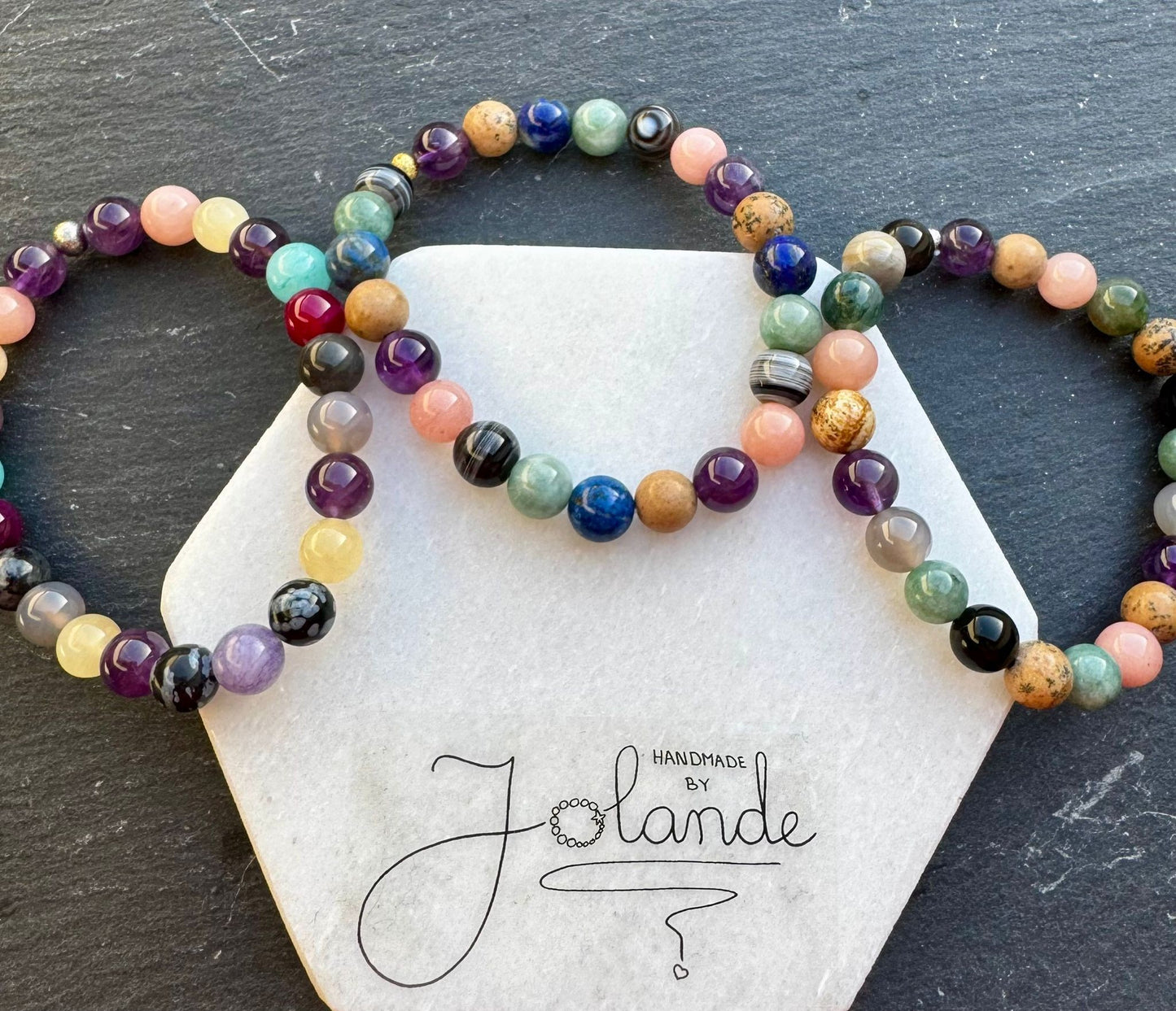 Edelsteenmix armband