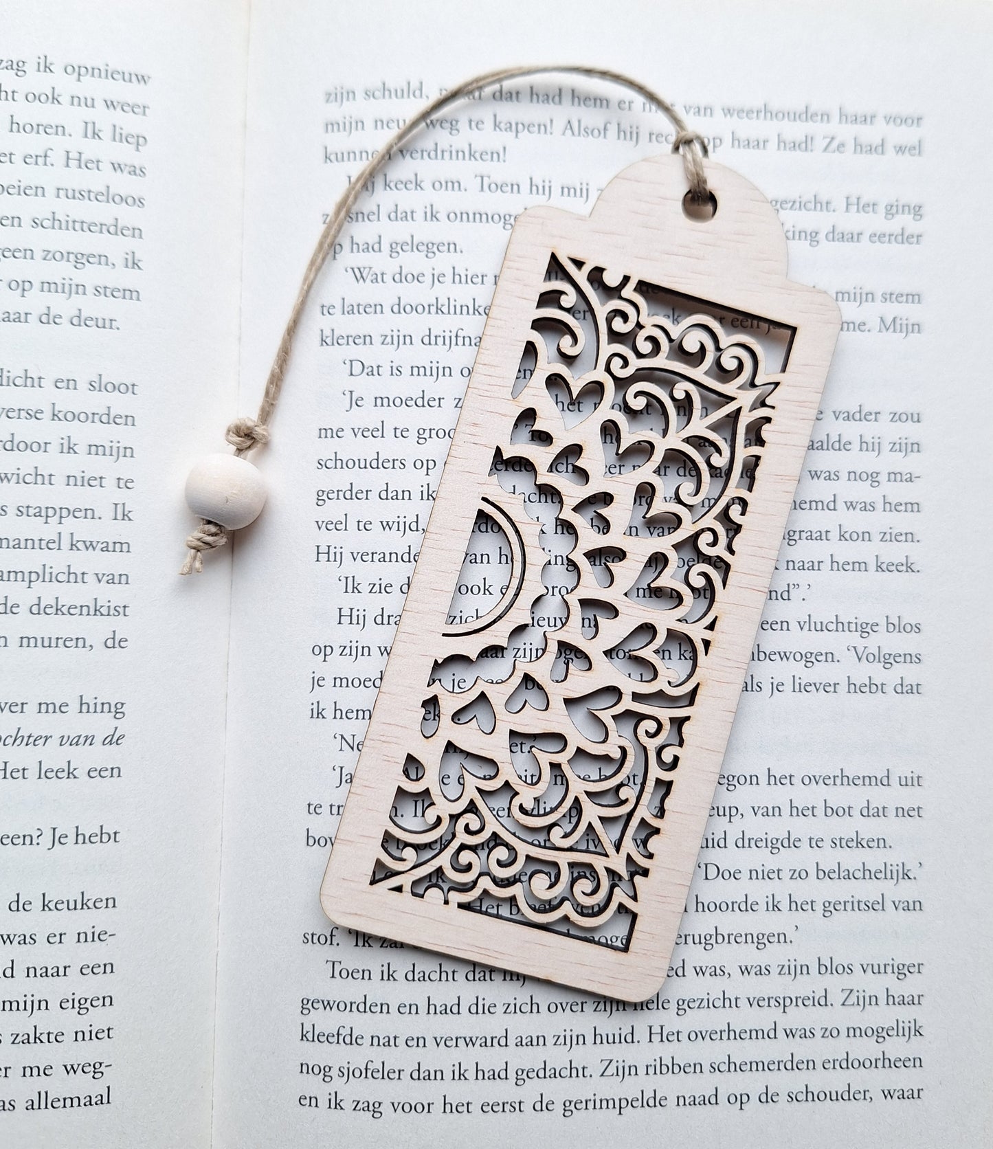 Houten boekenlegger - Mandala 2