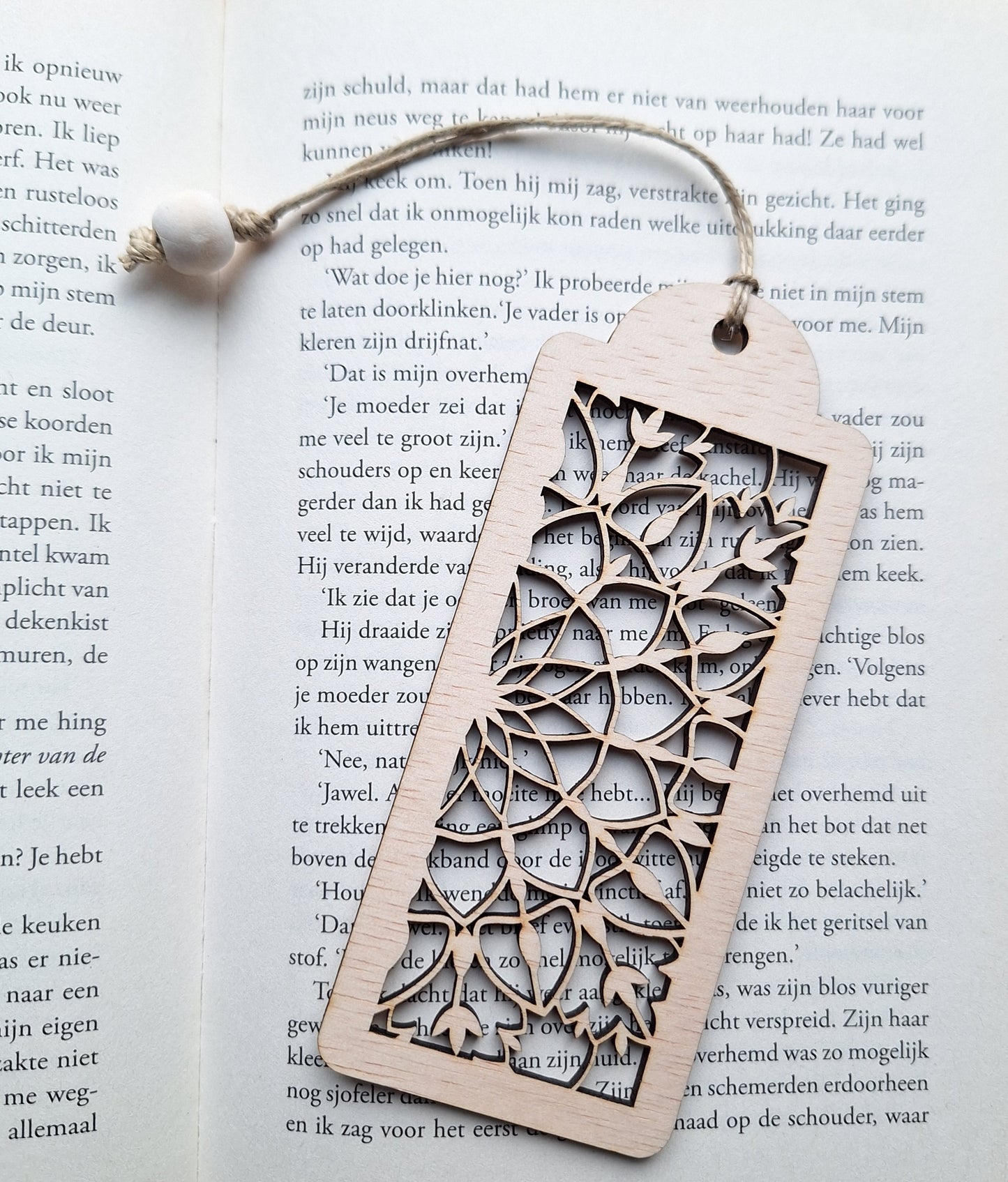 Houten boekenlegger - Mandala 5
