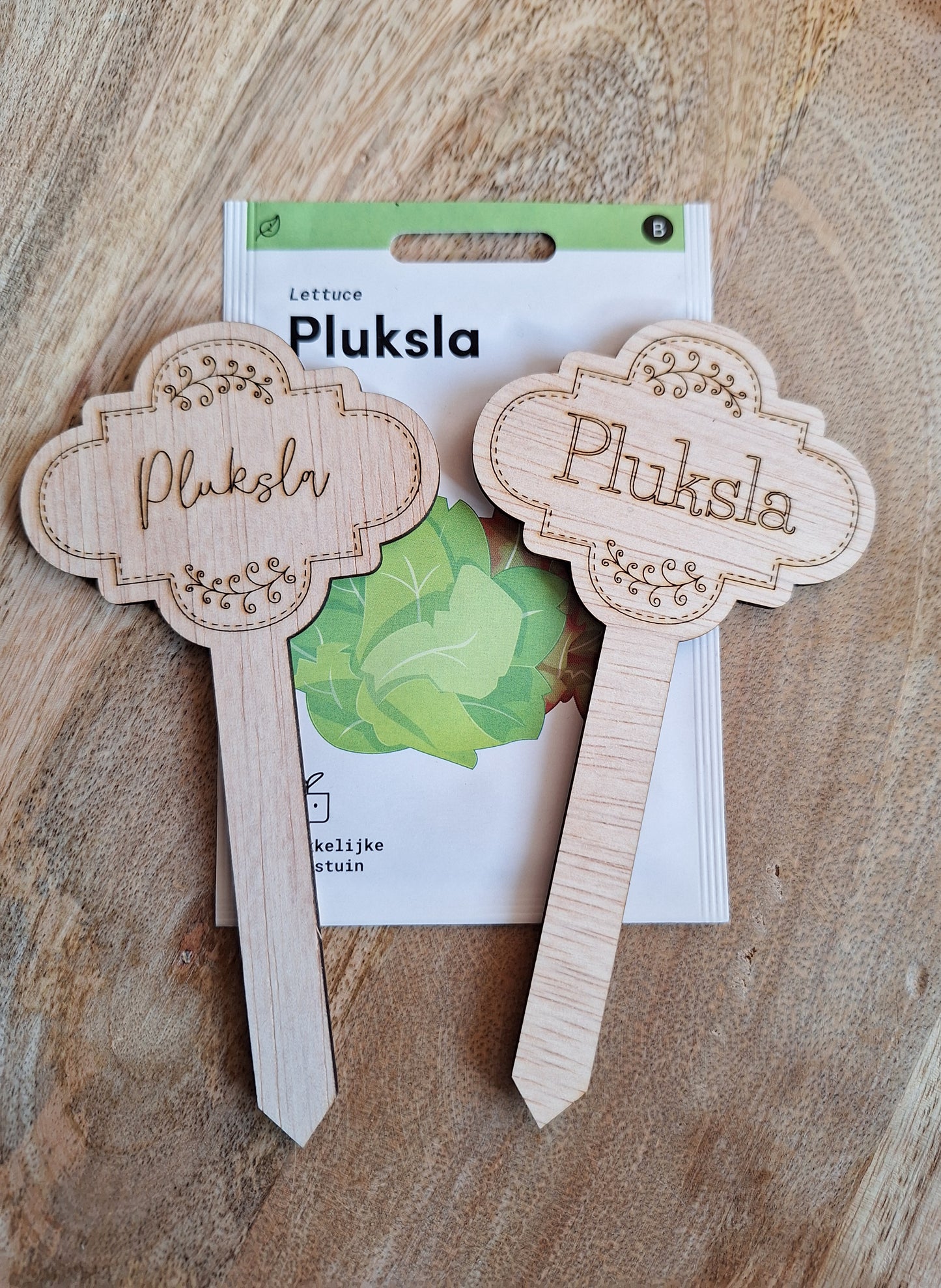 Houten plantensteker - Pluksla