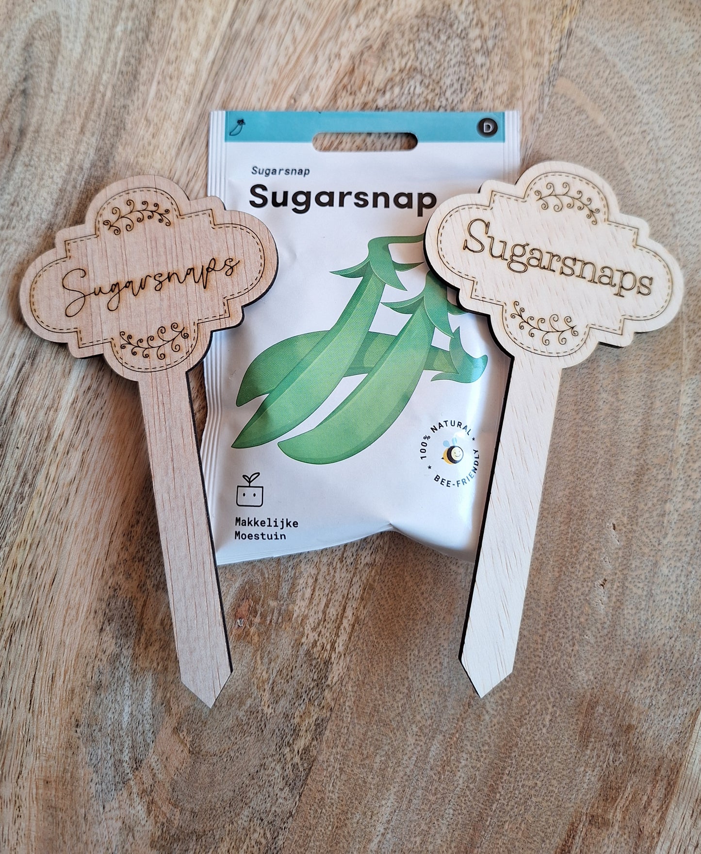 Houten plantensteker - Sugarsnaps