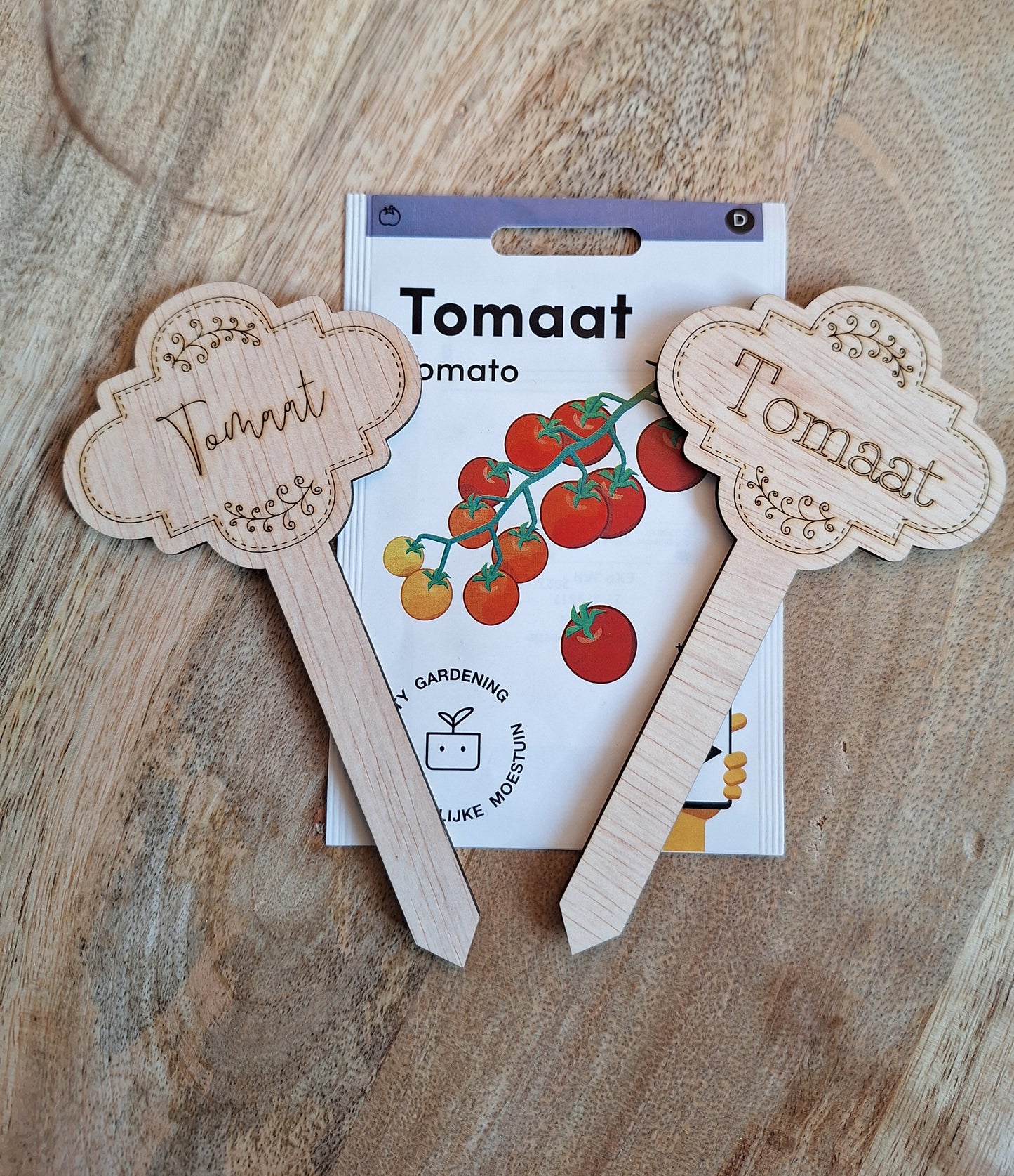 Houten plantensteker - Tomaat