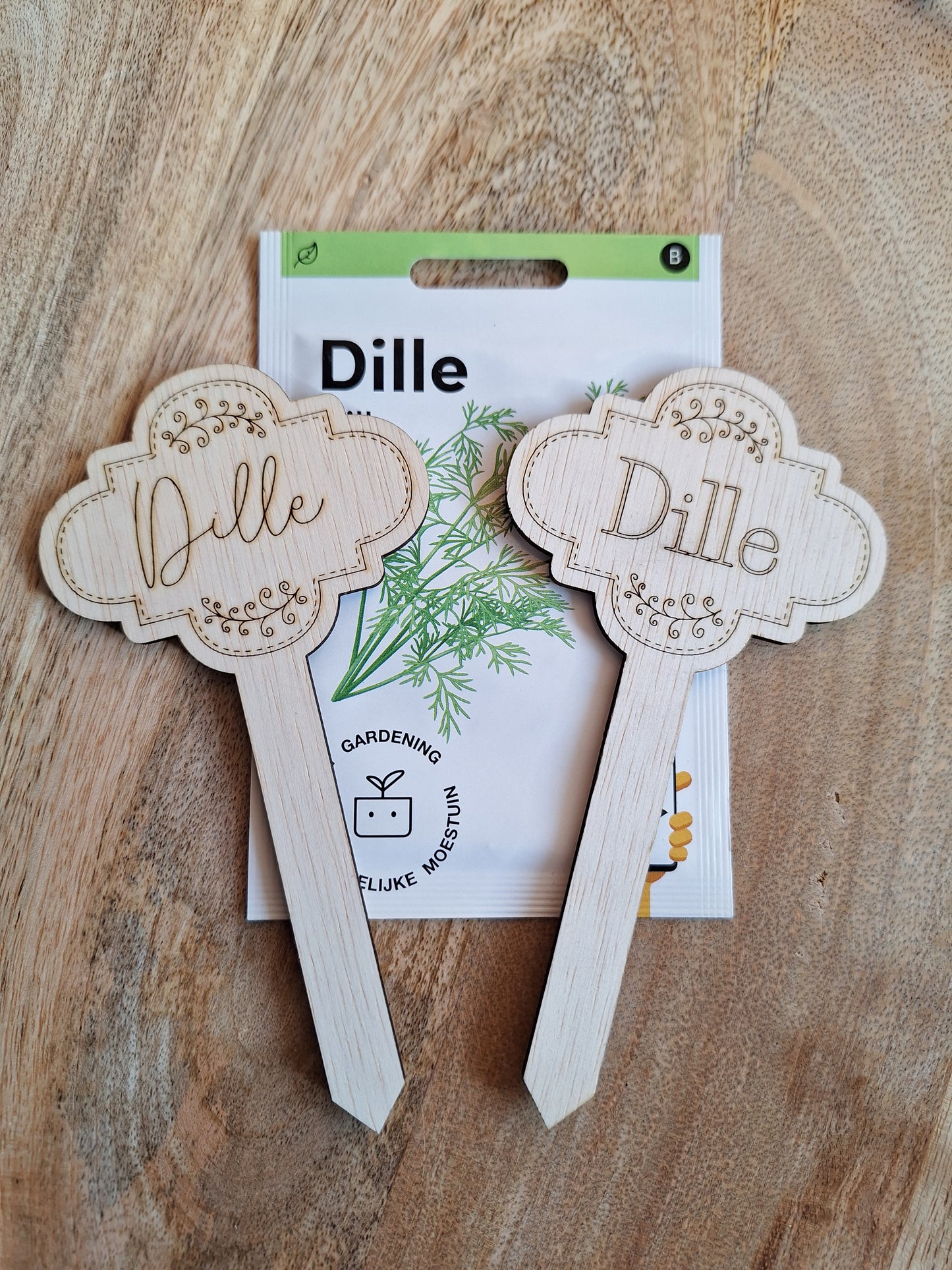Houten plantensteker - Dille