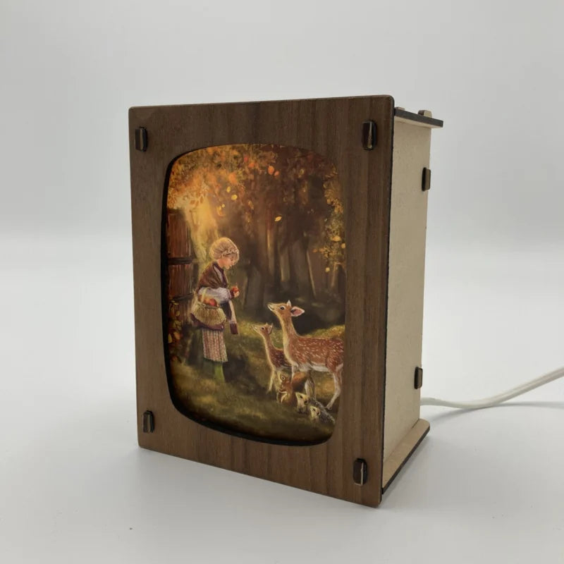 Kaartenlamp basic - Walnut