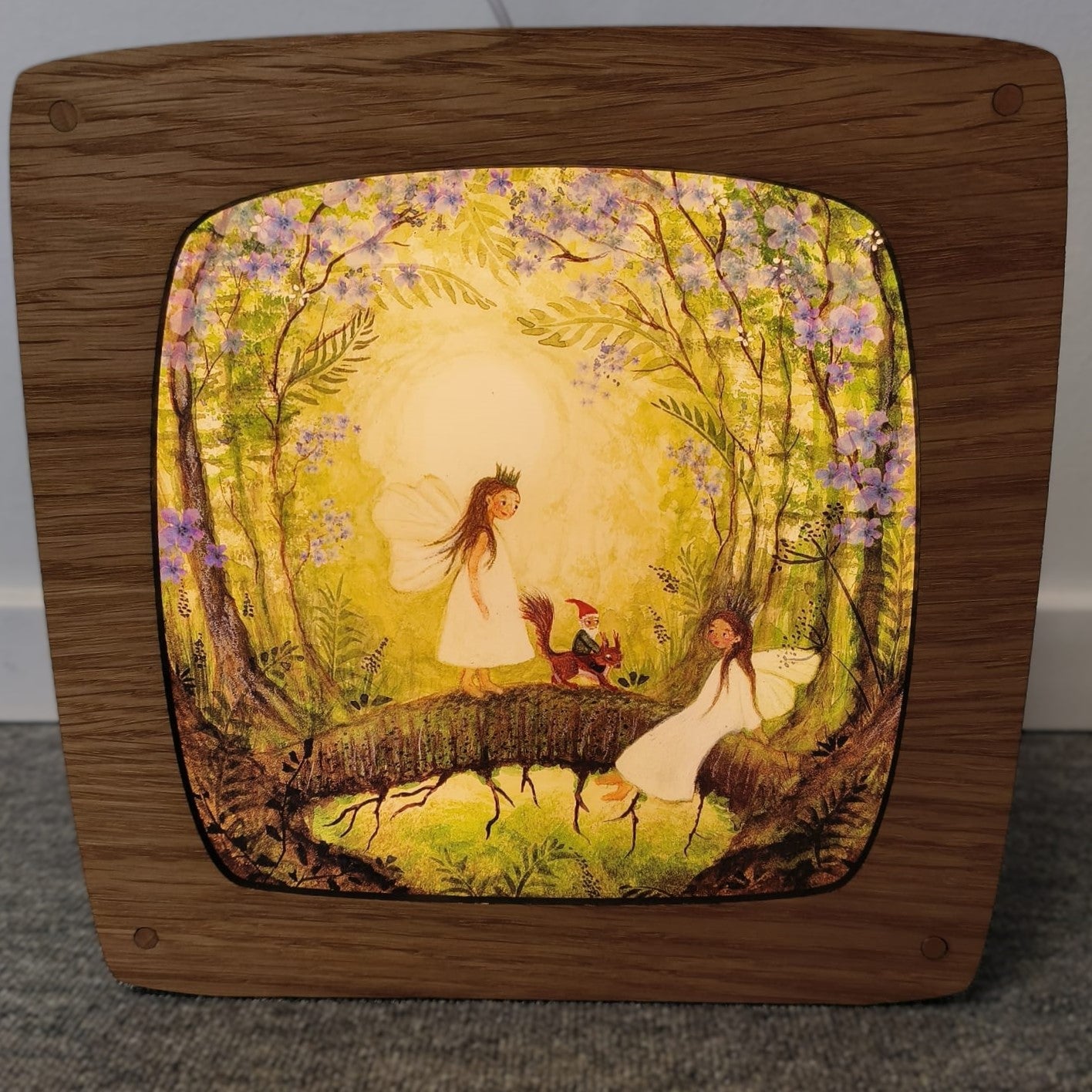 Seizoensplaat ''fairies with squirrel''