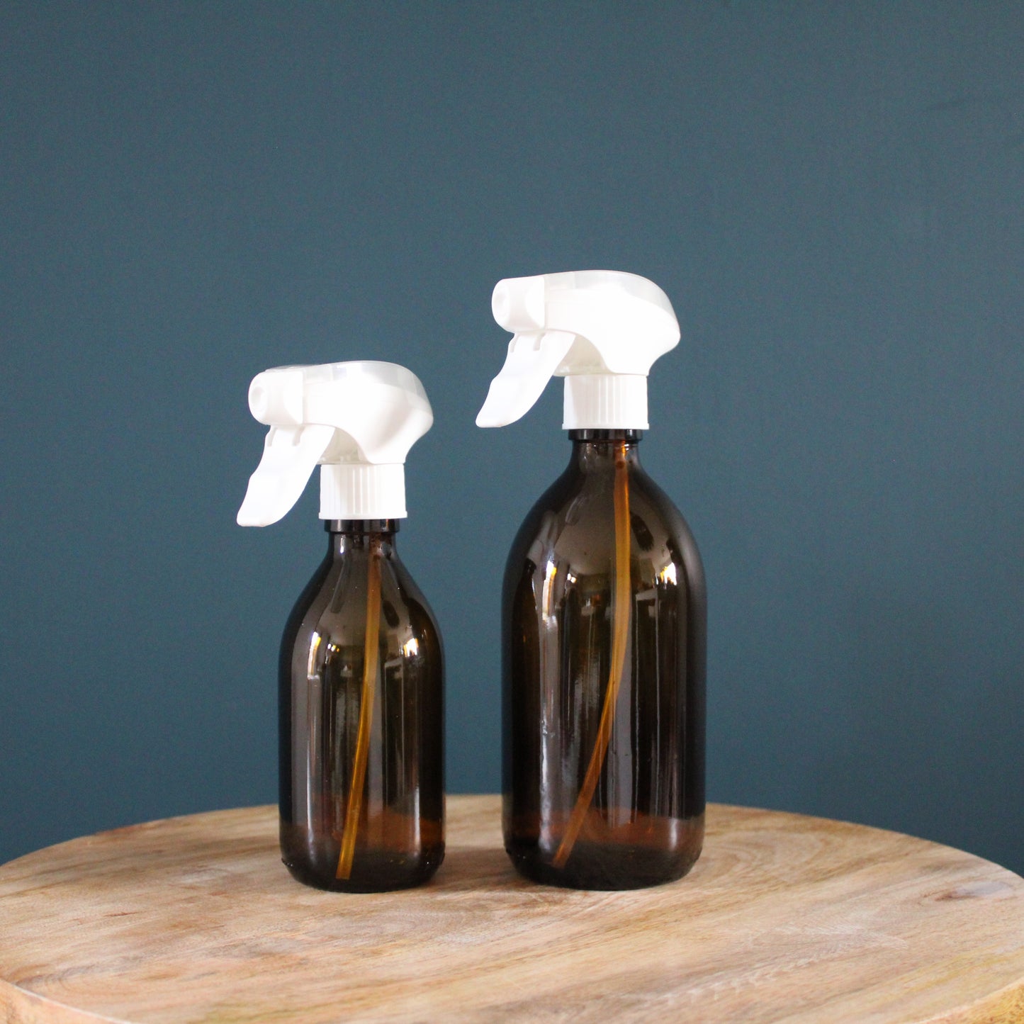 Glazen fles met spraypistool