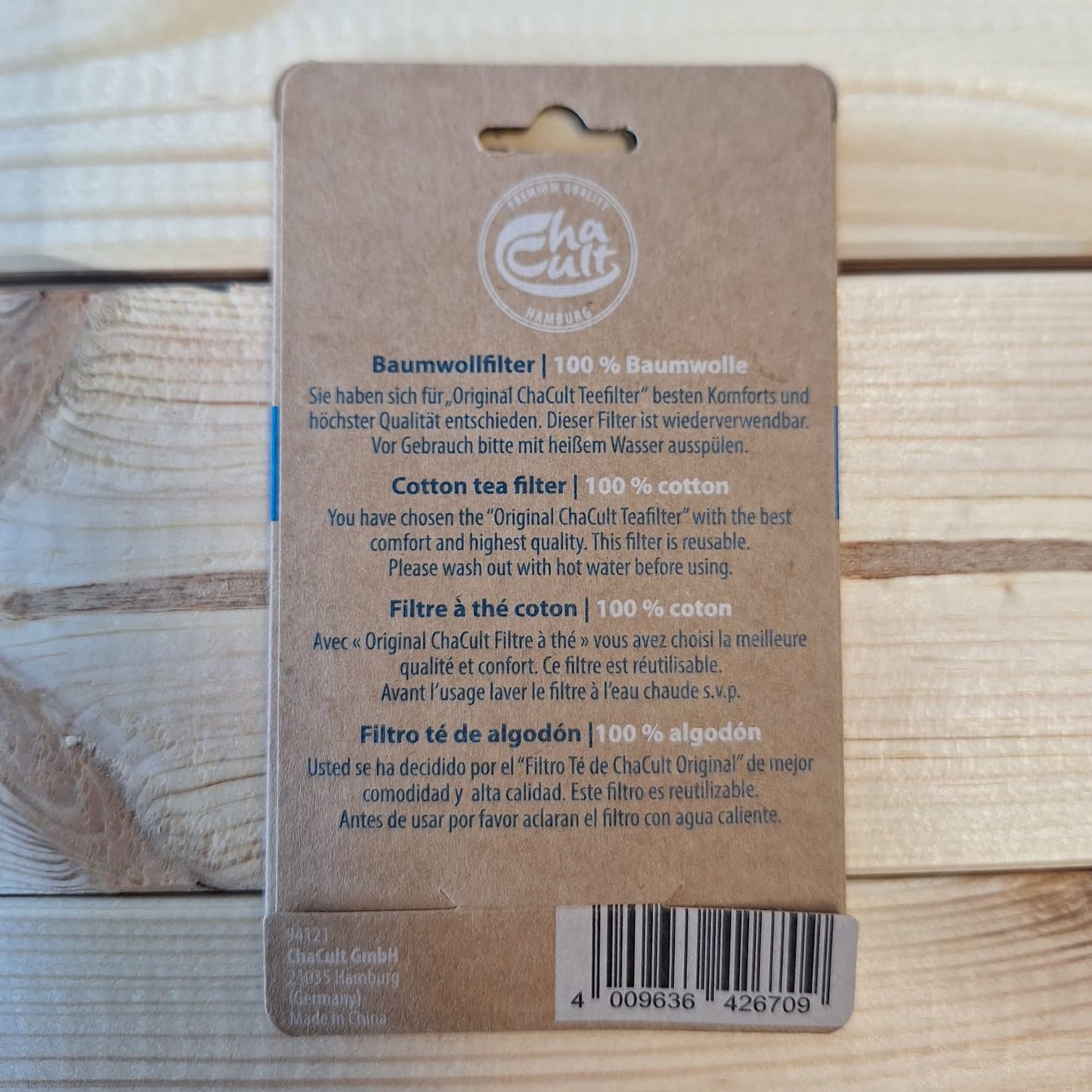 Katoenen theefilters