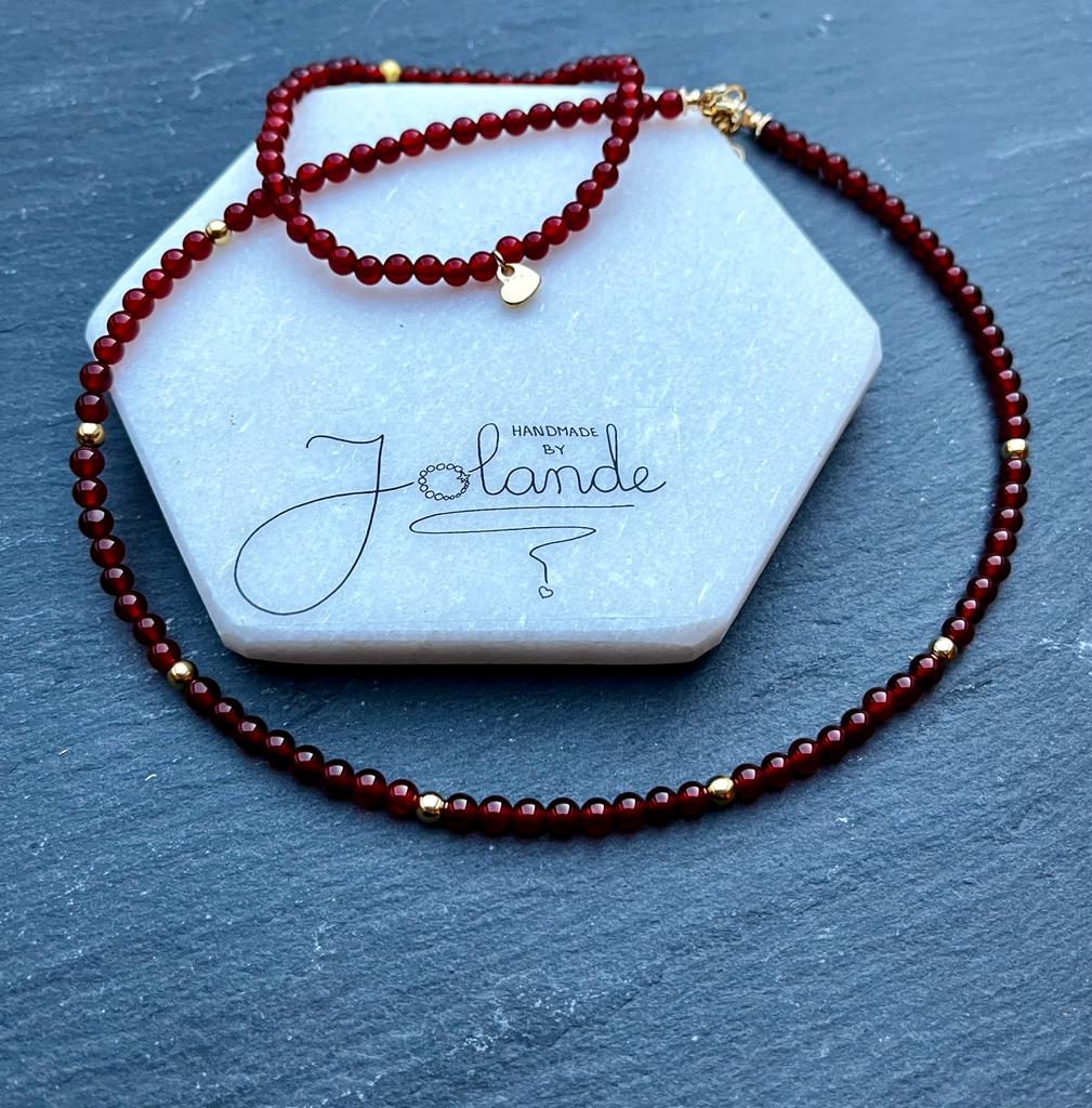 Edelsteen sieradenset - Carneool