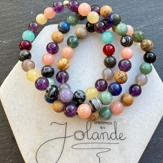 Edelsteenmix armband