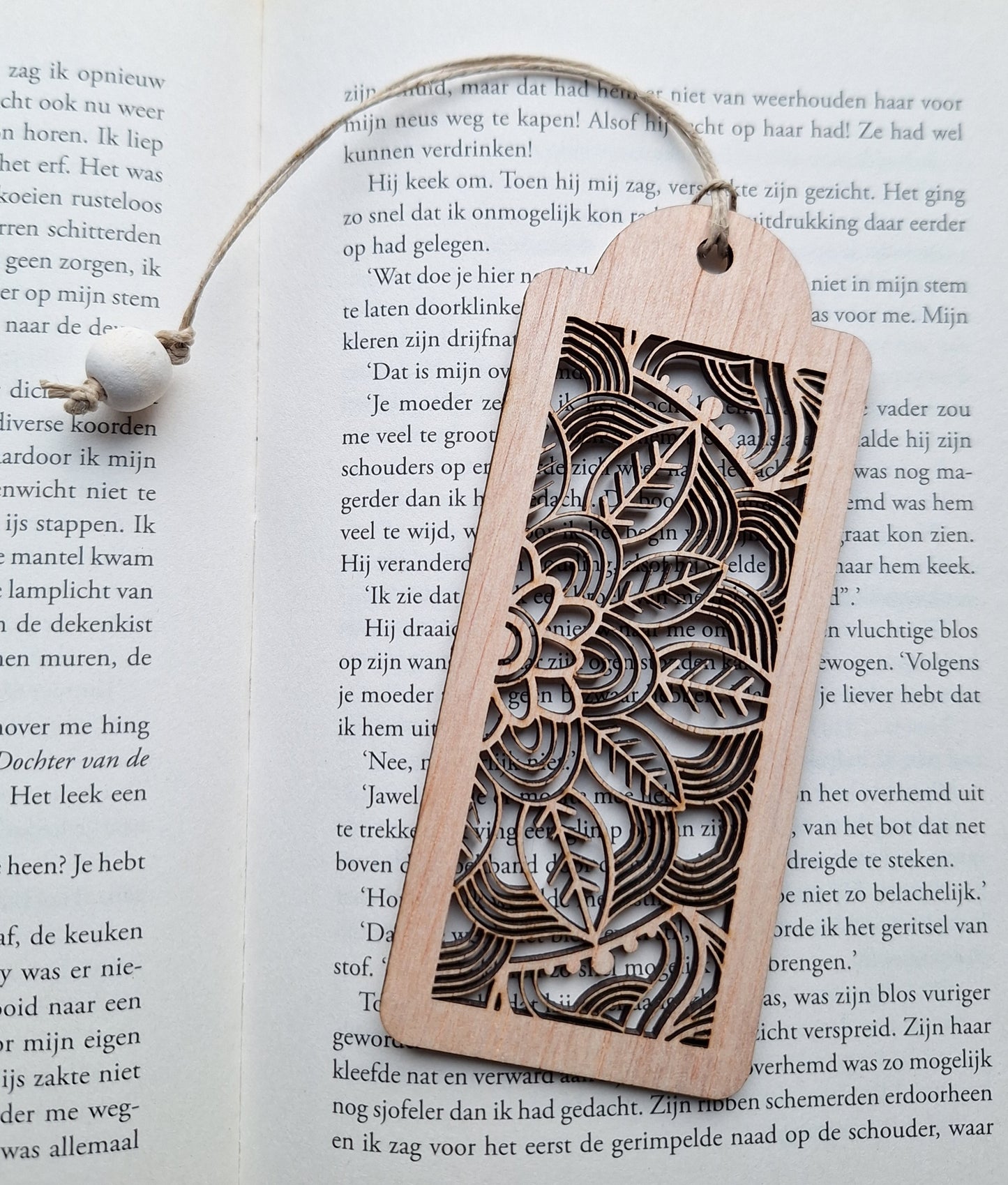 Houten boekenlegger - Mandala 1
