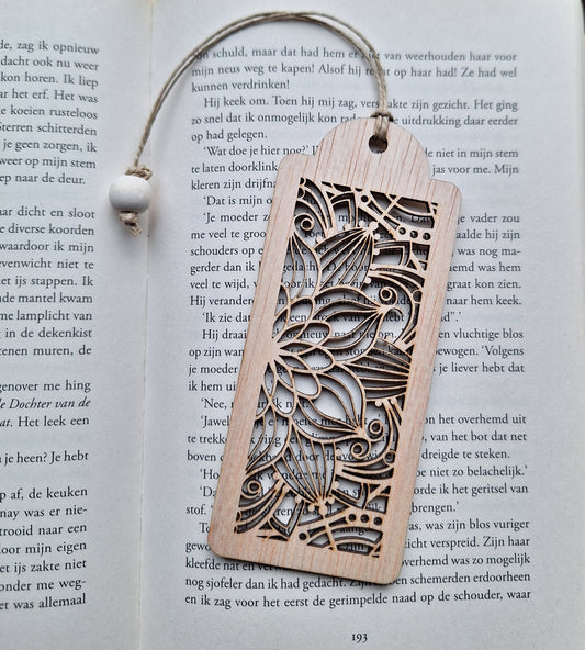 Houten boekenlegger - Mandala  3