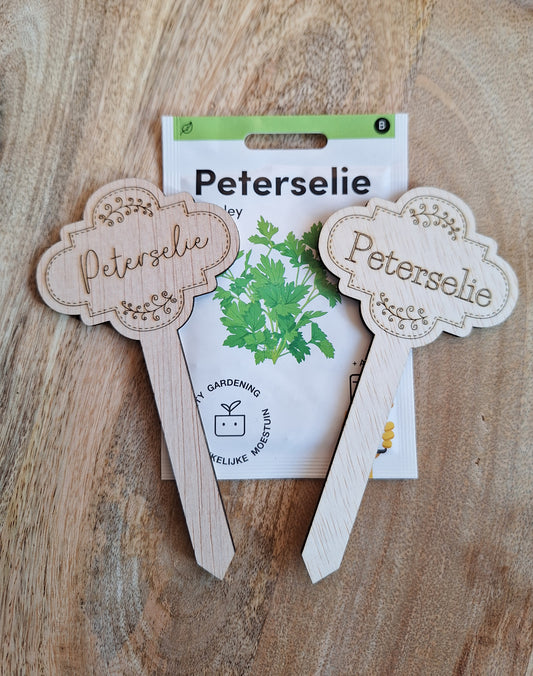 Houten plantensteker - Peterselie