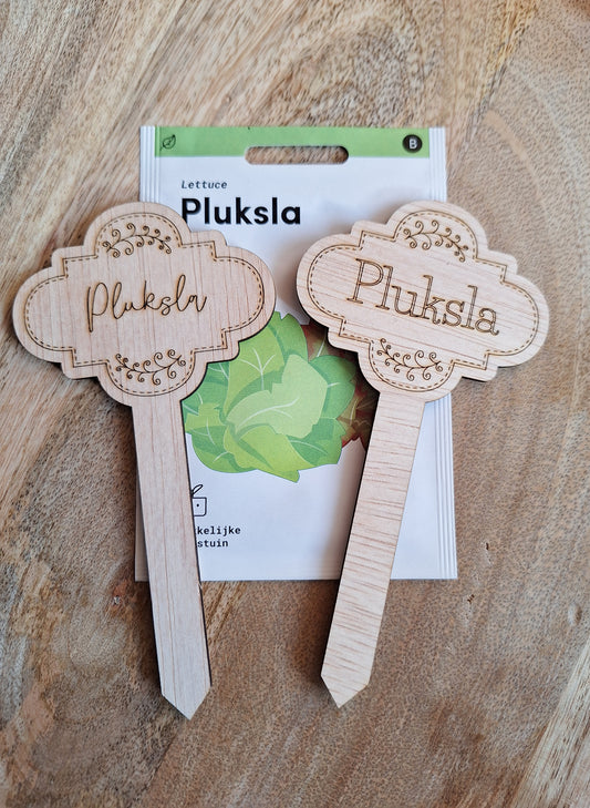 Houten plantensteker - Pluksla
