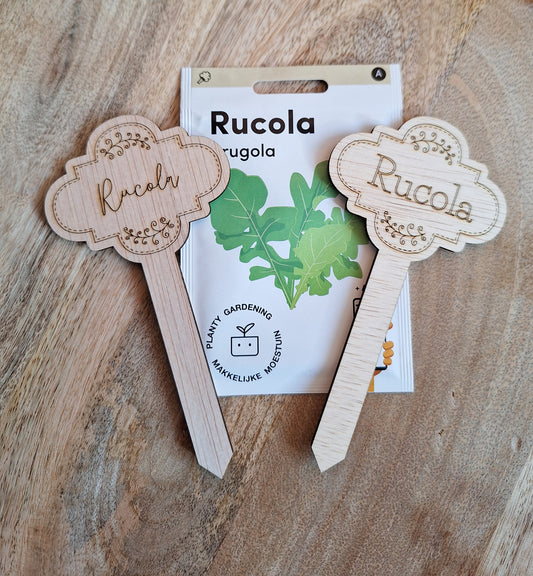 Houten plantensteker - Rucola