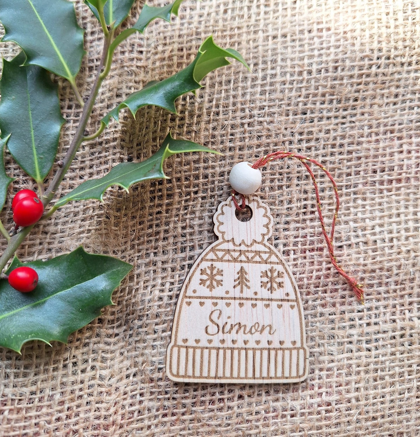 Kerstornament Muts Sneeuwvlok