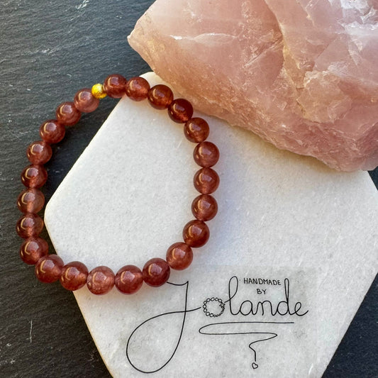 Edelsteen armband - Roze jade