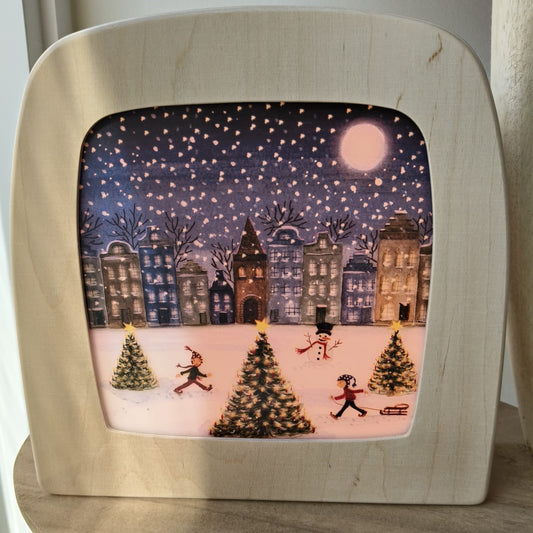Seizoensplaat ''Christmas skating''
